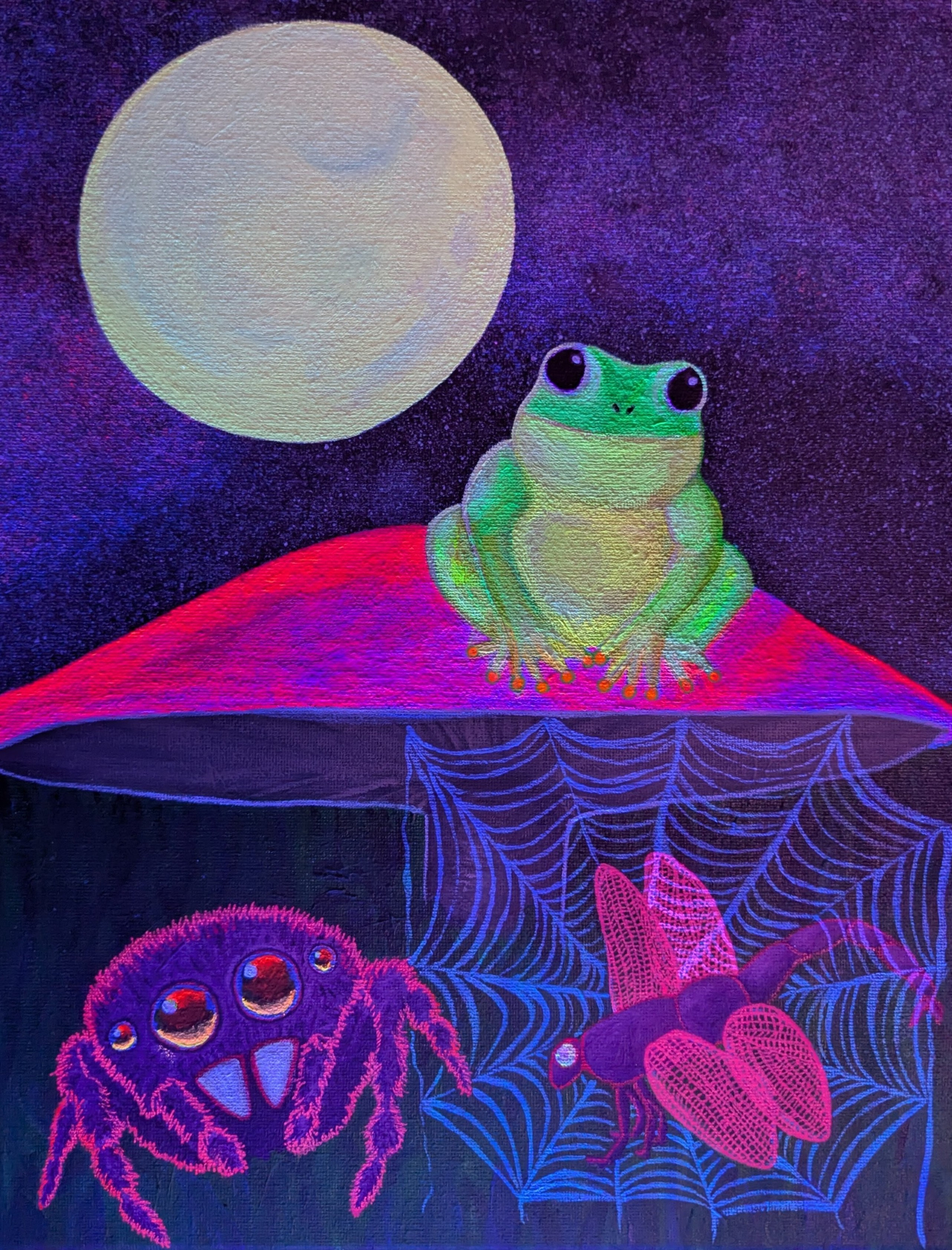 Blacklight version of Moonlight Delight glowing elements